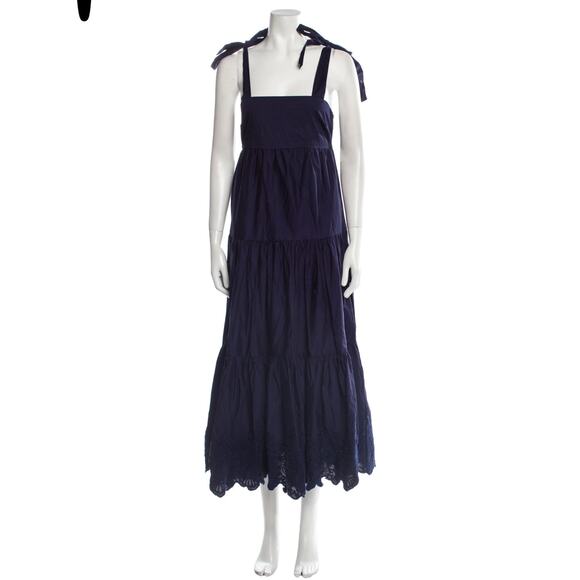 Jason Wu Dark Blue Layered Maxi Dress Size XS - Picture 1 of 9